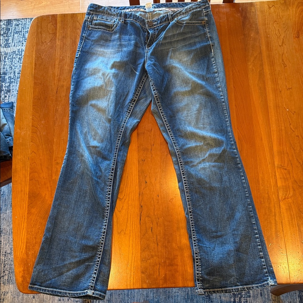 Maurices Dark Blue Flare Jeans
